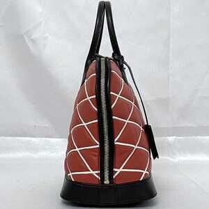 Louis Vuitton Maltage Black Keyed Top Zipper Handbag Bag Alma Red Shoulder